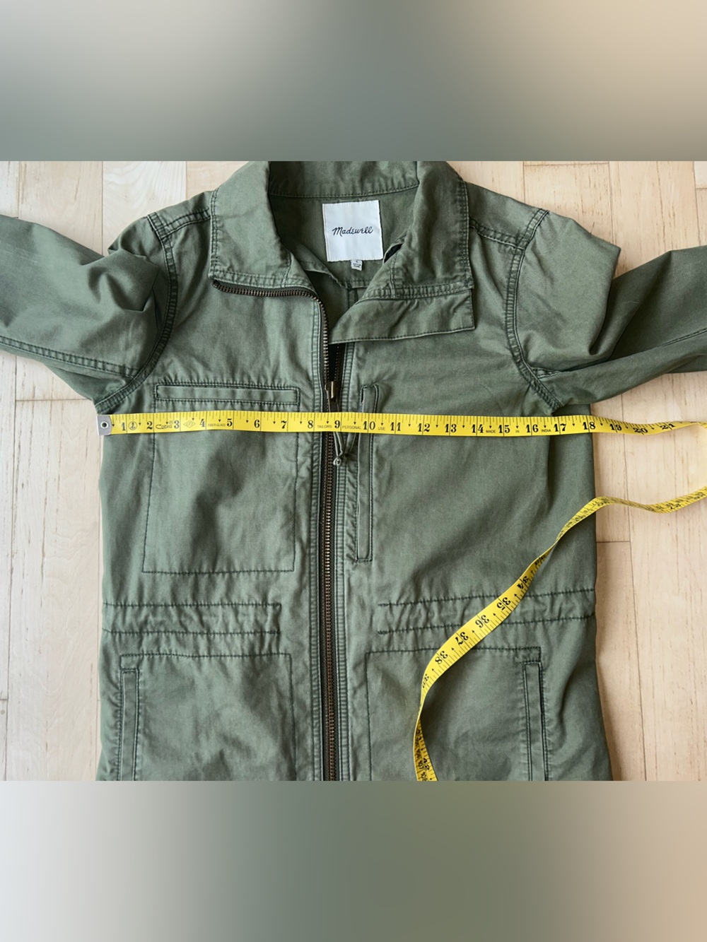Madewell Women’s Fleet Utility Cotton Jacket in Desert Olive Size Small - Picture 14 of 16